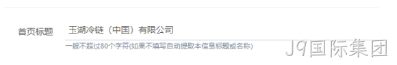 首页标题设置